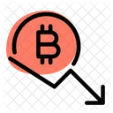 Bitcoin Fall  Icon