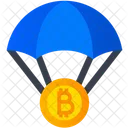 Bitcoin Fallschirm Bitcoin Airdrop Bitcoin Ballon Symbol