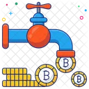 Bitcoin Faucet Cryptocurrency Tap Crypto Tap Icon