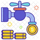 Bitcoin Flow Money Flow Cash Faucet Icon