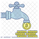 Bitcoin Tap Bitcoin Faucet Cash Flow Icon