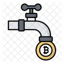 Bitcoin Faucet Bitcoin Flow Tap Icon