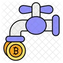 Bitcoin Faucet Bitcoin Tap Bitcoin Flow Icon