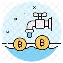 Bitcoin Cryptocurrency Faucet Icon