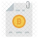 Bitcoin File Document Bitcoin Paper Icon