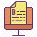 Bitcoin File Computer Bitcoin File Bitcoin Document Icon
