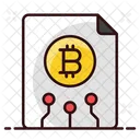 Bitcoin File Blockchain Document Bitcoin Information Icon