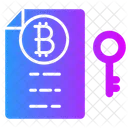 Bitcoin File Key  Icon