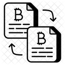 Bitcoin File Transfer Bitcoin Document Transfer Crypto Icône