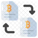 Bitcoin File Transfer Bitcoin Document Transfer Crypto アイコン