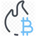 Bitcoin Fire  Icon