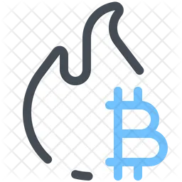 Bitcoin Fire  Icon