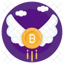 Bitcoin Wings Bitcoin Flight Fast Bitcoin Icon