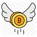 Bitcoin Flight Origami Send Email Symbol