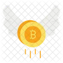 Bitcoin Fly Growth Bitcoin Profit Icon