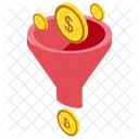 Bitcoin Funnel Cryptocurrency Funnel Bitcoin Marketing Icon