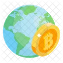 Bitcoin Network Bitcoin World Global Cryptocurrency Icon