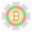 Engrenagem bitcoin  Ícone