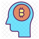 Geist Gehirn Bitcoin Gehirn Bitcoin Geist Icon