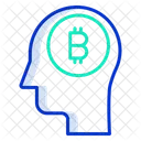 Geist Gehirn Bitcoin Gehirn Bitcoin Geist Icon