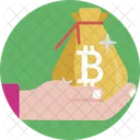 Bitcoin Geldsack Kryptowahrung Icon