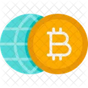 Bitcoin Globe Globe World Icon