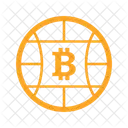Bitcoin globe  Icon