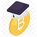 Bitcoin Graduation Cryptocurrency Crypto Icon