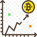 Line Graph Bitcoin Graph Bitcoin Growth Graph Icon
