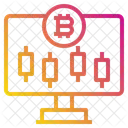 Monitor Display Bitcoin Icon