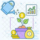 Bitcoin Growing Money Growth Digital Currency Icon
