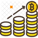 Grow Bitcoin Bitcoin Growth Bitcoin Value Up Icon