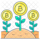 Money Growth Bitcoin Growth Business Growth Icon