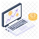 Bitcoin Online Analytics Bitcoin Growth Bitcoin Business Icon