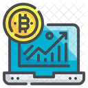 Graph Trend Statistics Growth Arrow Bitcoin Rate Icon