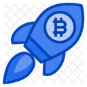 Growth Bitcoin Rocket Crypto Digital Money Cryptocurrency Icon
