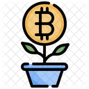 Bitcoin Growth Bitcoin Plant Bitcoin Investment Icon