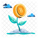 Bitcoin Plant Crypto Growth Bitcoin Growth Icon