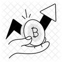 Crypto Growth Bitcoin Growth Bitcoin Rise Icon