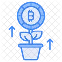 Bitcoin Farming Growth Icon