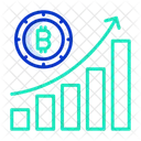 Bitcoin Growth Graph  Icon