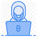 Bitcoin Cryptocurrency Hacker Icon