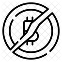 Bitcoin Halving Broken Cracked Icon