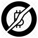 Bitcoin Halving Broken Cracked Icon