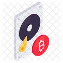 Bitcoin Hard Disk Cryptocurrency Crypto Icon
