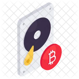 Bitcoin Hard Disk  Icon