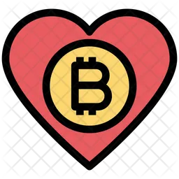 Bitcoin Heart  Icon