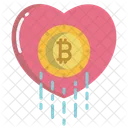 Bitcoin Heart  Icon