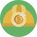 Bitcoin Helmet Mining Icon