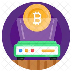 Bitcoin Hologram  Icon